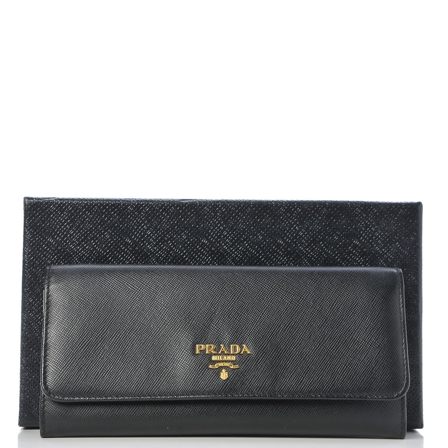 Prada Saffiano Multicolor Continental Flap Wallet Black Peonia 7 of 7