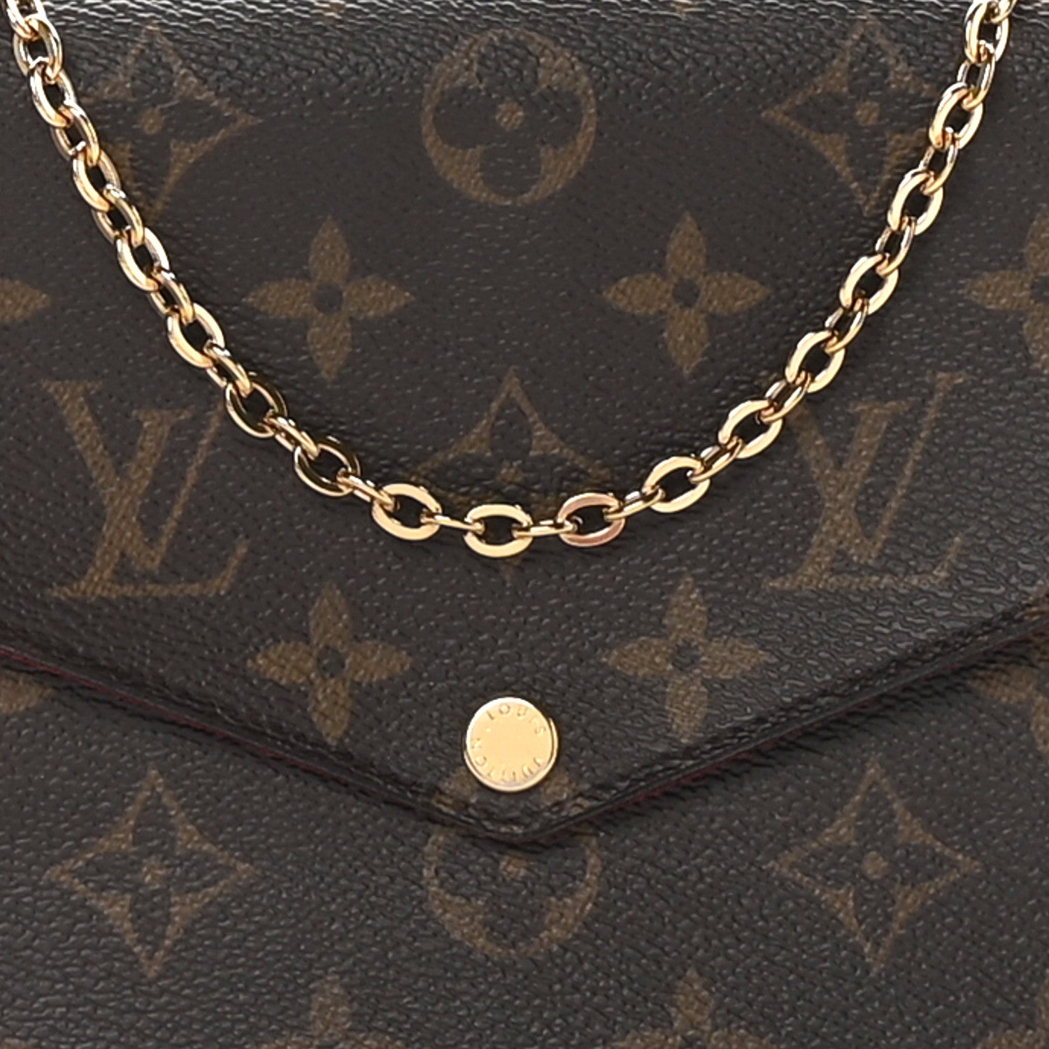Louis Vuitton Monogram Pochette Felicie Chain Wallet Fuchsia 8 of 10