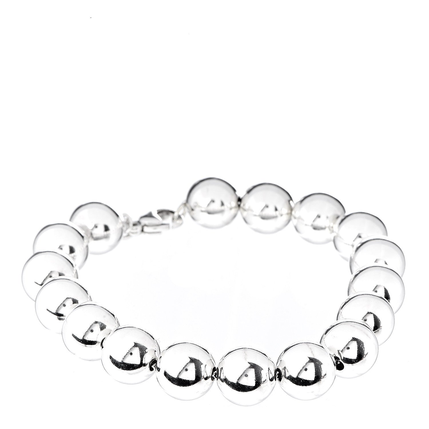 Tiffany Sterling Silver 10mm HardWear Ball Bracelet 1 of 5