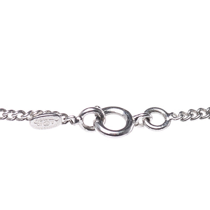 Chanel Enamel CC Necklace Silver Black 4 of 4