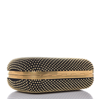 Alexander McQueen Suede Studded Skull Box Clutch Black 4 of 9