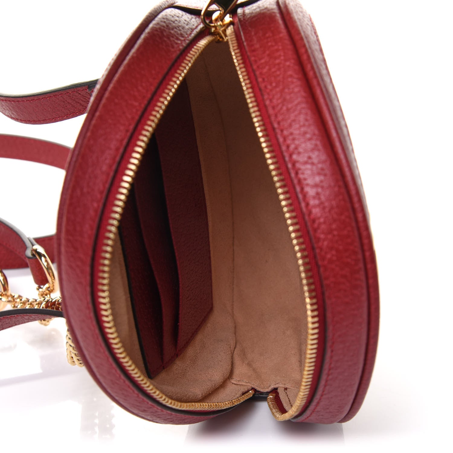 Gucci GG Supreme Monogram Web Flora Mini Ophidia Round Backpack Red 5 of 11