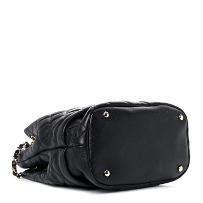 Chanel Caviar Quilted Large Rolled Up Bucket Drawstring Bag Black 4 of 12