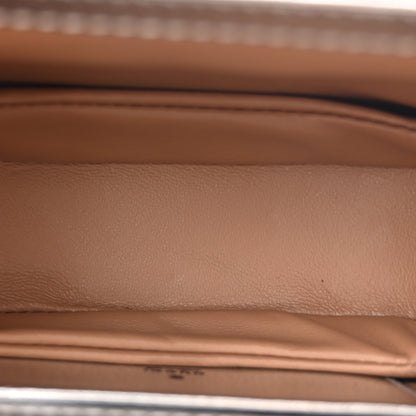 Gucci Boarded Dyana Lux Calfskin Mini Bamboo 1947 Top Handle Bag Silver 5 of 10