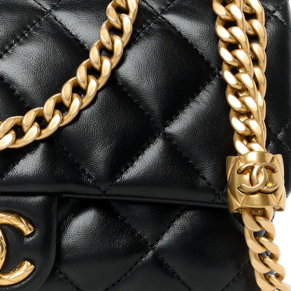 Chanel Lambskin Quilted Small Pillow Crush Flap Black 10 of 15