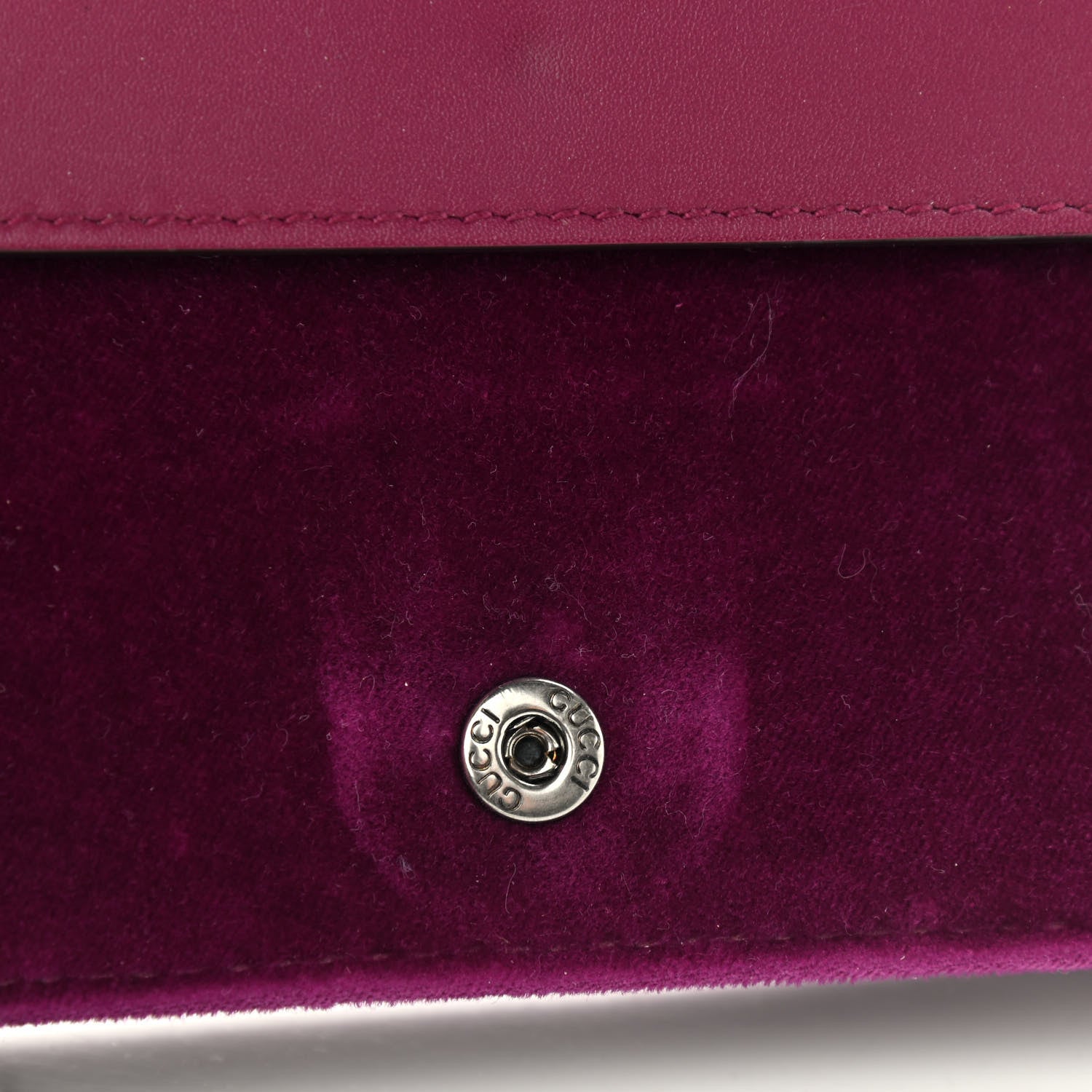 Gucci Velvet Super Mini Dionysus Shoulder Bag Fuchsia Violet Cyclamen 9 of 11