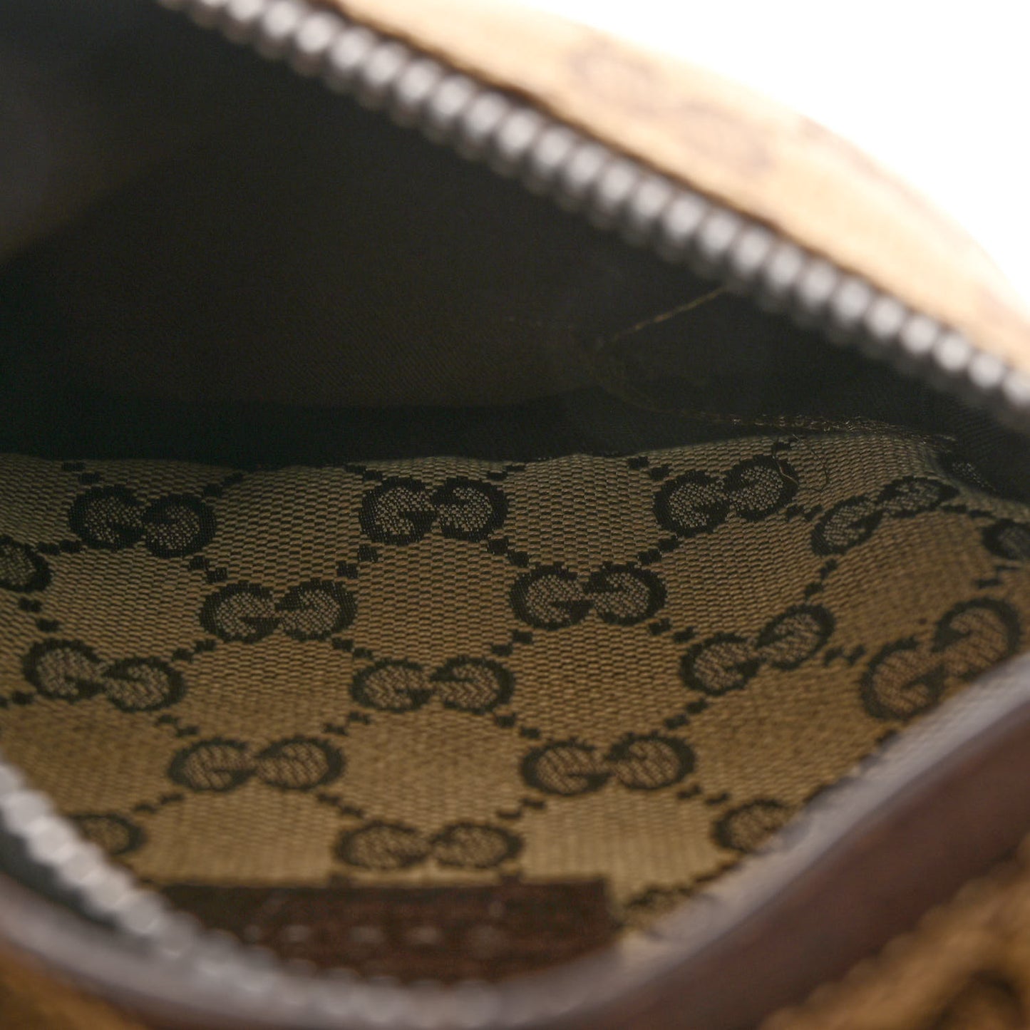 GG Monogram Web Double Pocket Belt Bag Dark Brown