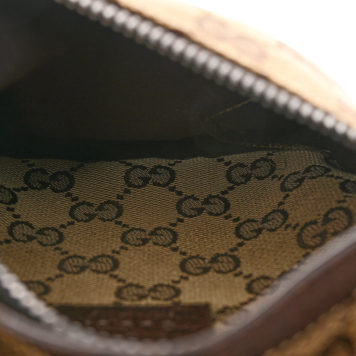 Gucci GG Monogram Web Double Pocket Belt Bag Dark Brown 7 of 15