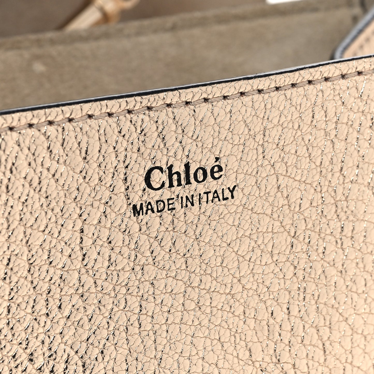 Metallic Goatskin Mini Drew Shoulder Bag Pale Gold