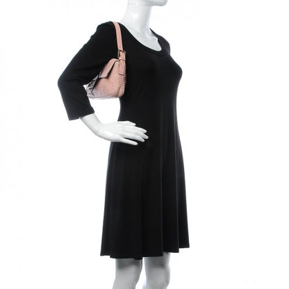 Fendi Calfskin Woven Baguette Cipria Beige Phard 2 of 12