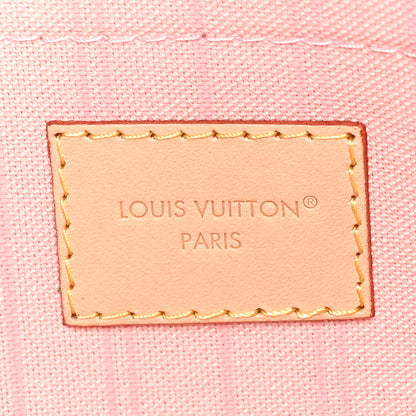 Louis Vuitton Damier Azur Neverfull MM GM Pochette Rose Ballerine 6 of 7