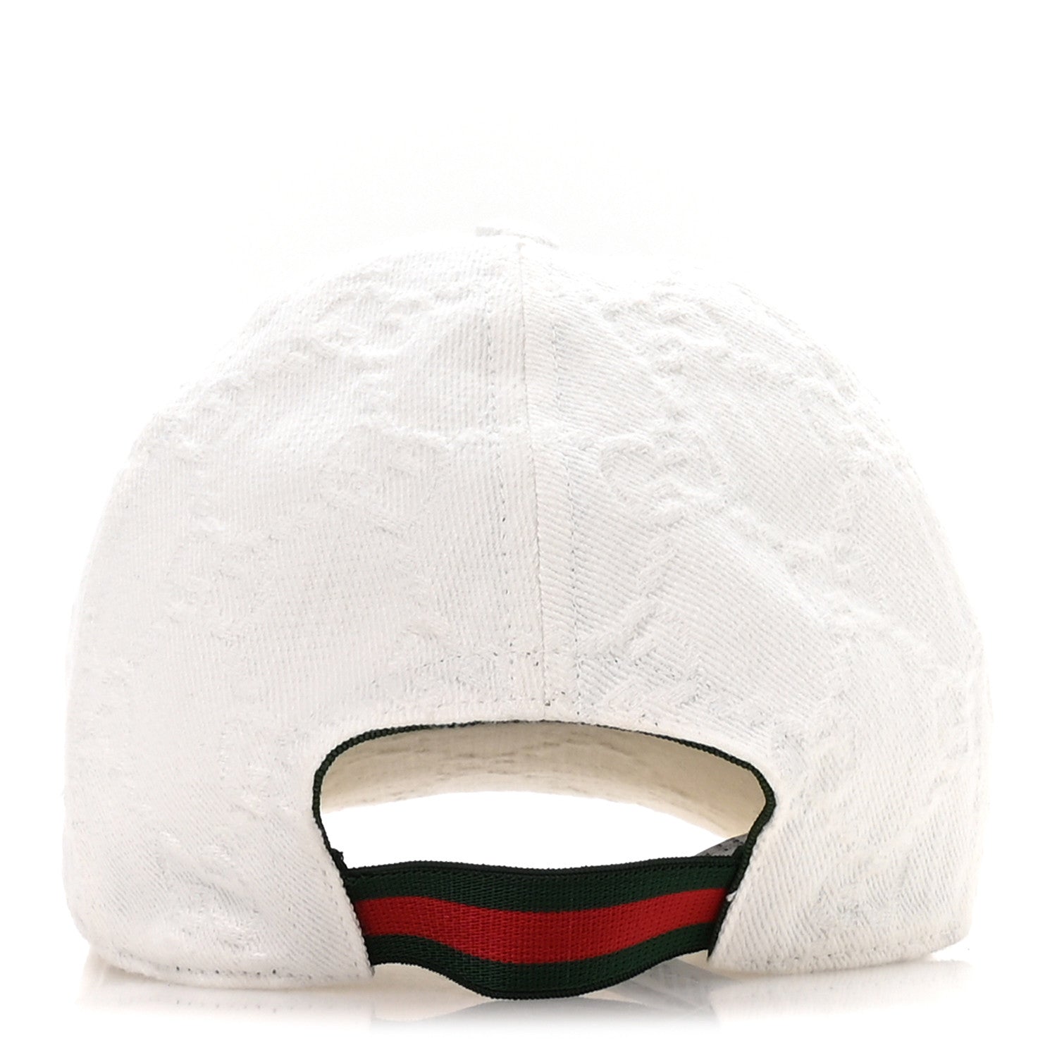Gucci Cotton Monogram Web Baseball Hat L White 6 of 9