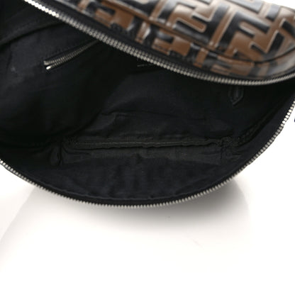 Fendi Vitello Century Bi-Color FF 1974 Embossed Belt Bag Maya Black 5 of 9