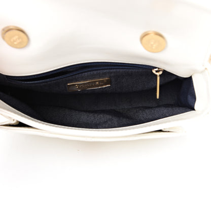 Chanel Crumpled Calfskin En Vogue Rope Flap White 4 of 12