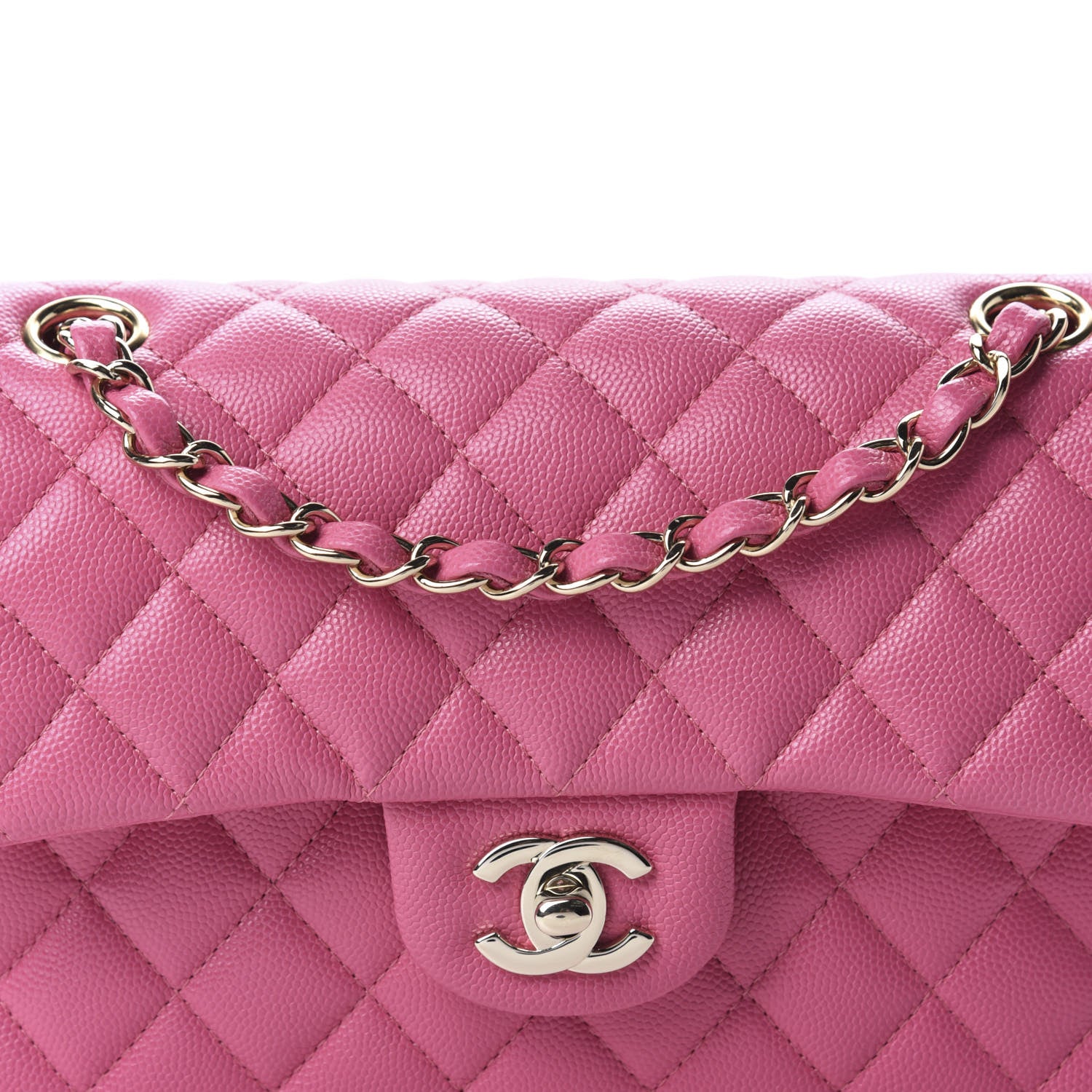 Chanel Caviar Quilted Small Double Flap Pink 10 of 10