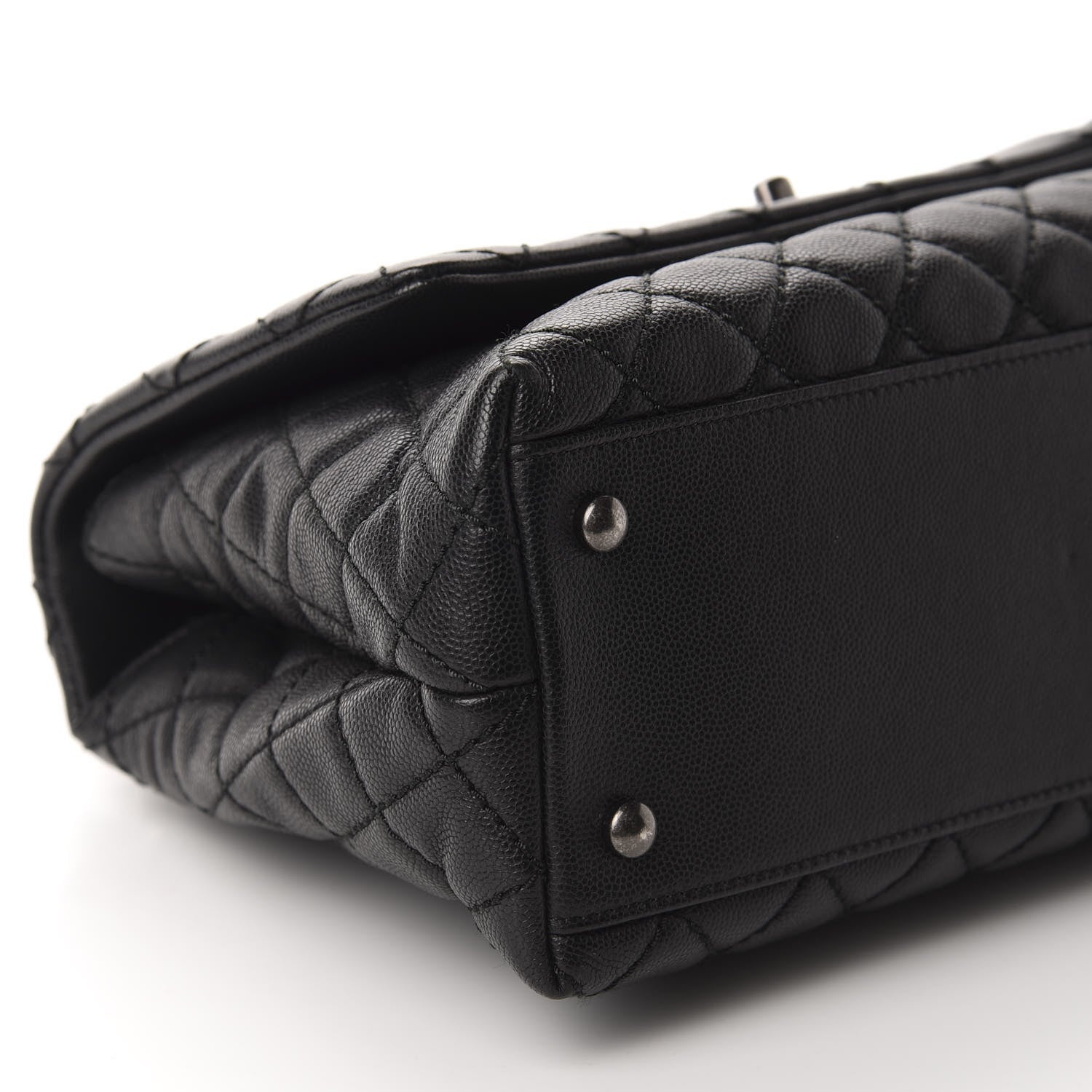 Chanel Caviar Quilted Small Coco Handle Flap Black 6 of 12