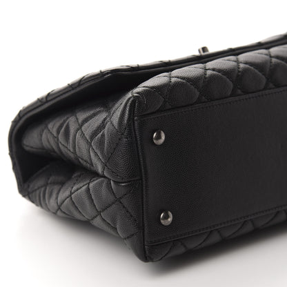Chanel Caviar Quilted Small Coco Handle Flap Black 6 of 12