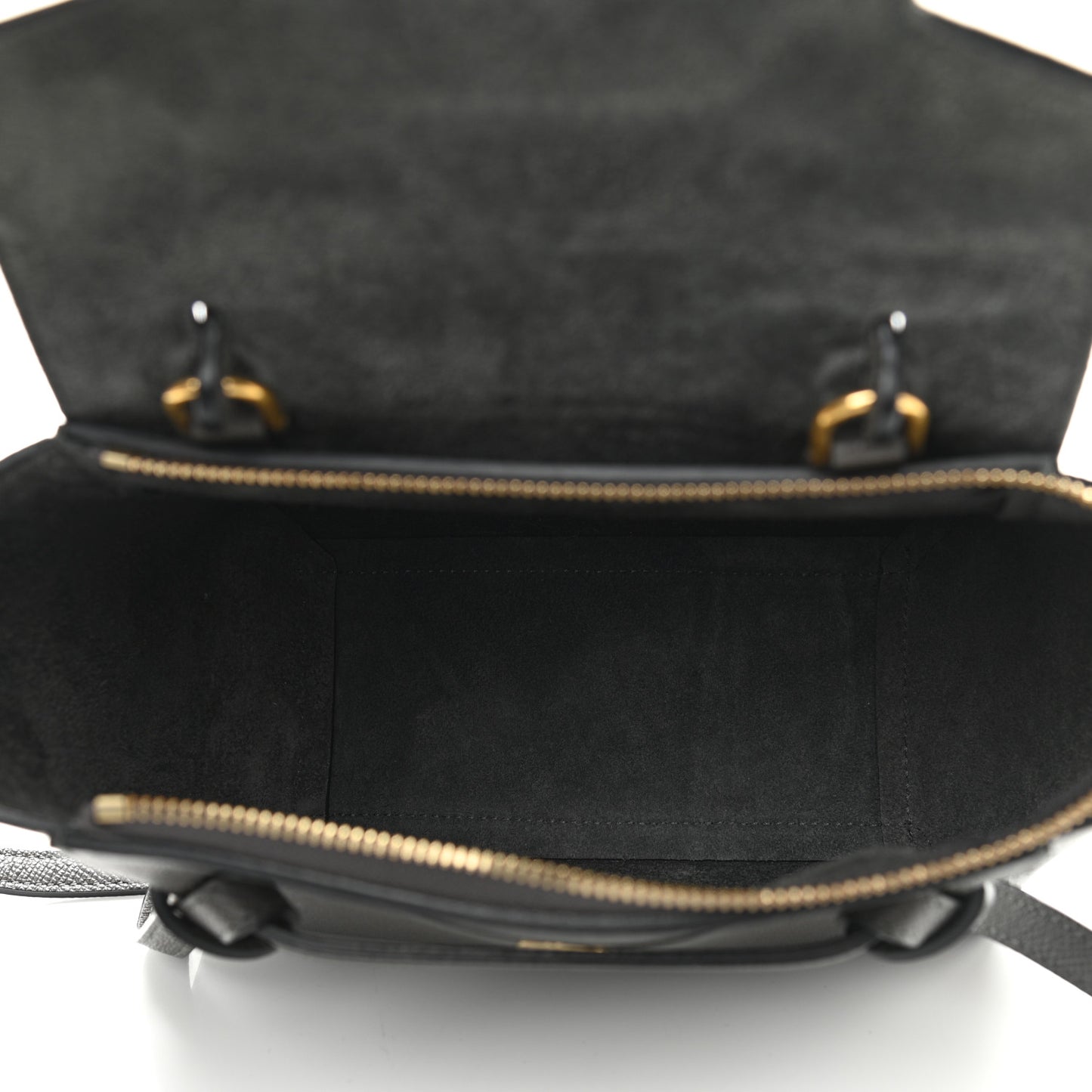 Grained Calfskin Nano Belt Bag Grey