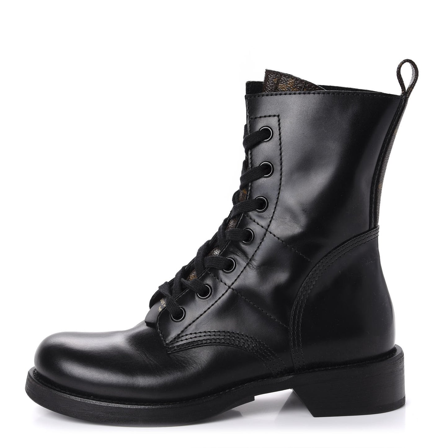 Calfskin Monogram Metropolis Flat Ranger Boots 39 Black