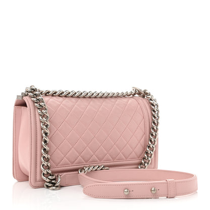 Chanel Calfskin Quilted Medium Boy Flap Light Pink 3 of 10