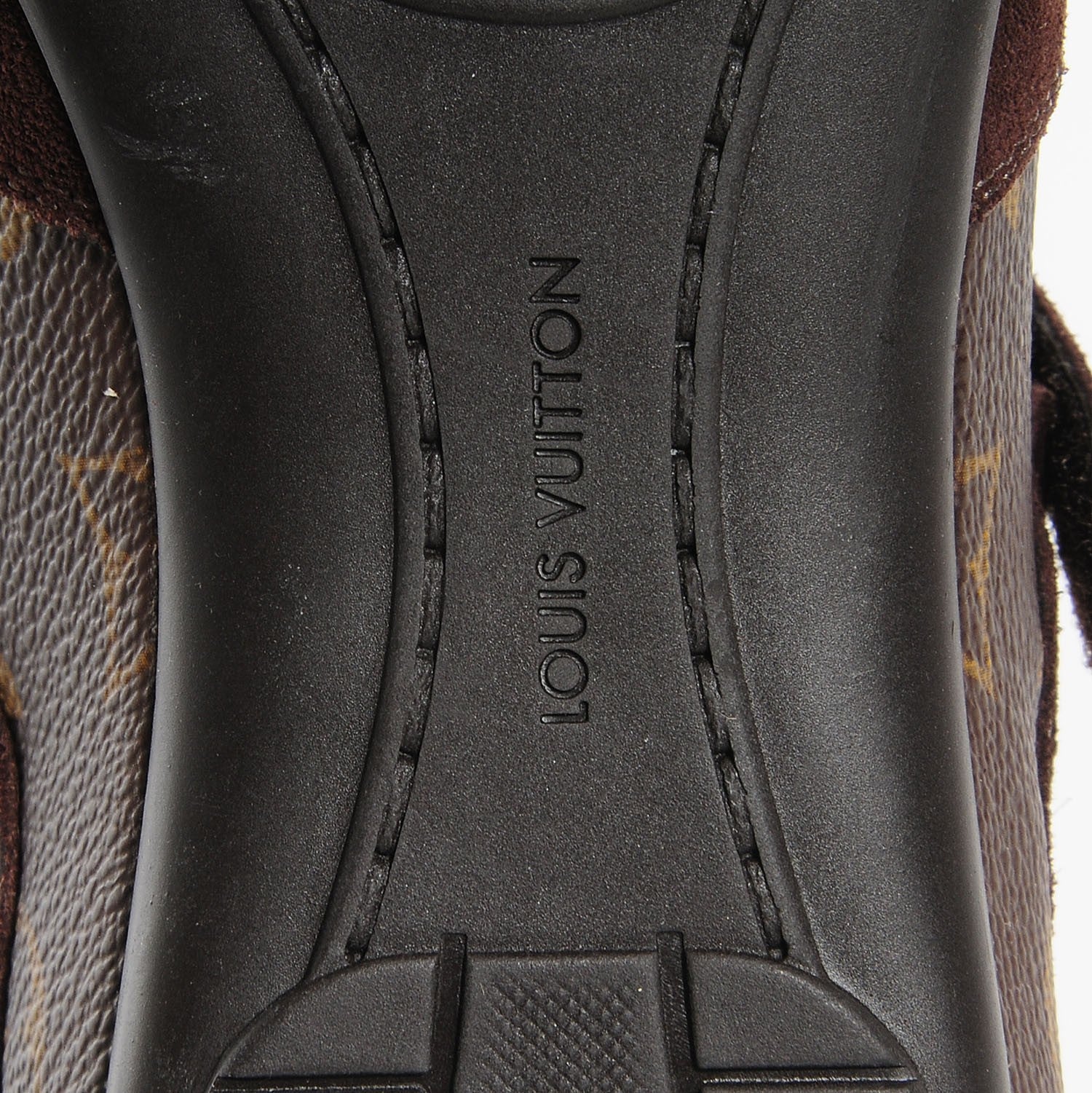 Louis Vuitton Suede Monogram Globe Trotter Sneakers 37.5 6 of 7