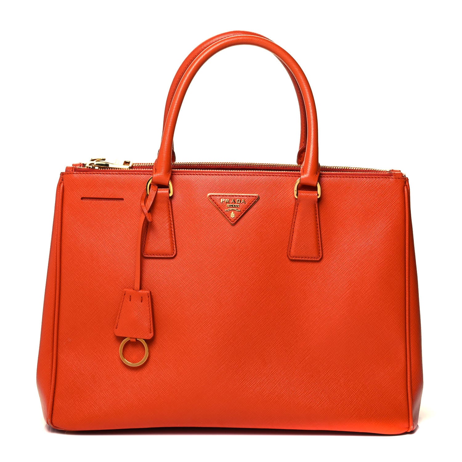 Prada Saffiano Medium Galleria Double Zip Tote Papaya 1 of 11