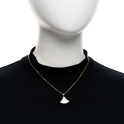 Bulgari 18K Rose Gold Diamond Mother of Pearl Divas' Dream Pendant Necklace 2 of 6