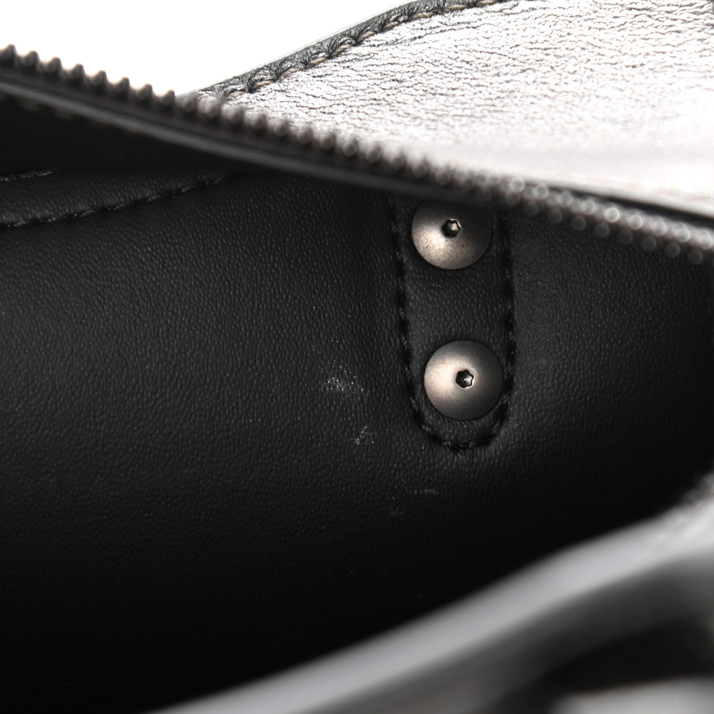 Smooth Calfskin Neo Classic Black Hardware Mini City Gunmetal