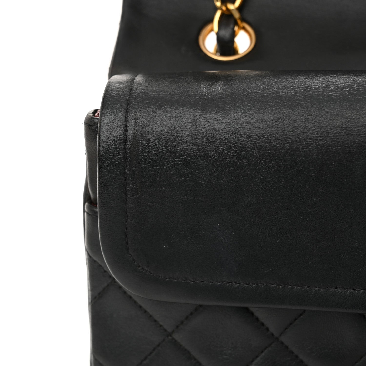 Chanel Lambskin Quilted Medium Double Flap Black 12 of 13