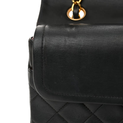 Chanel Lambskin Quilted Medium Double Flap Black 12 of 13
