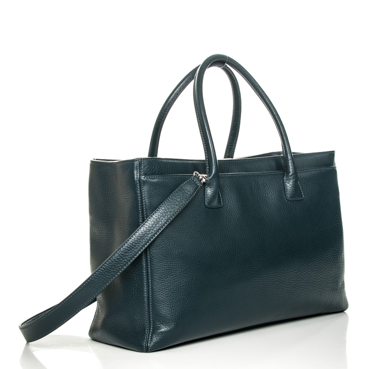 Deerskin Cerf Executive Shopper Tote Dark Blue