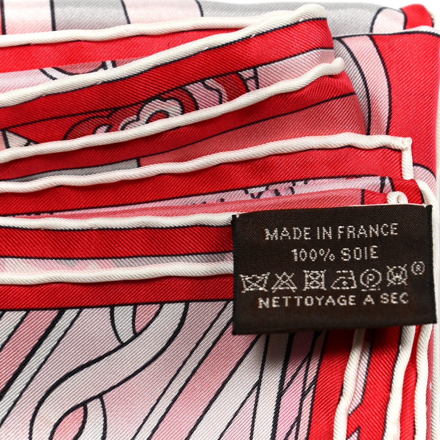 Silk Washington Carriage Scarf 140 Rouge Grenadine Rose Pale