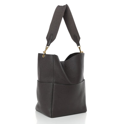 Celine Soft Grained Calfskin Sangle Bucket Bag Ecorce 3 of 9