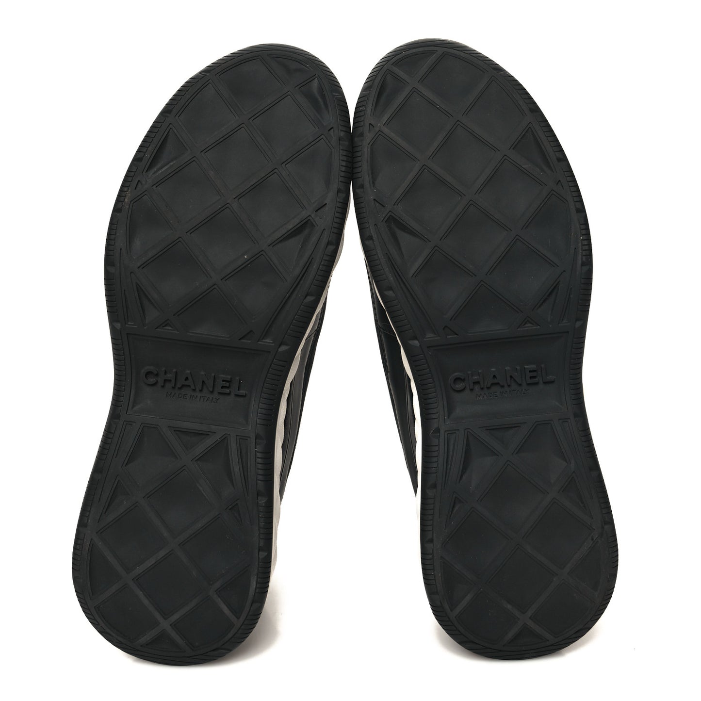Velvet Calfskin Mixed Fibers CC Sneakers 39 Black