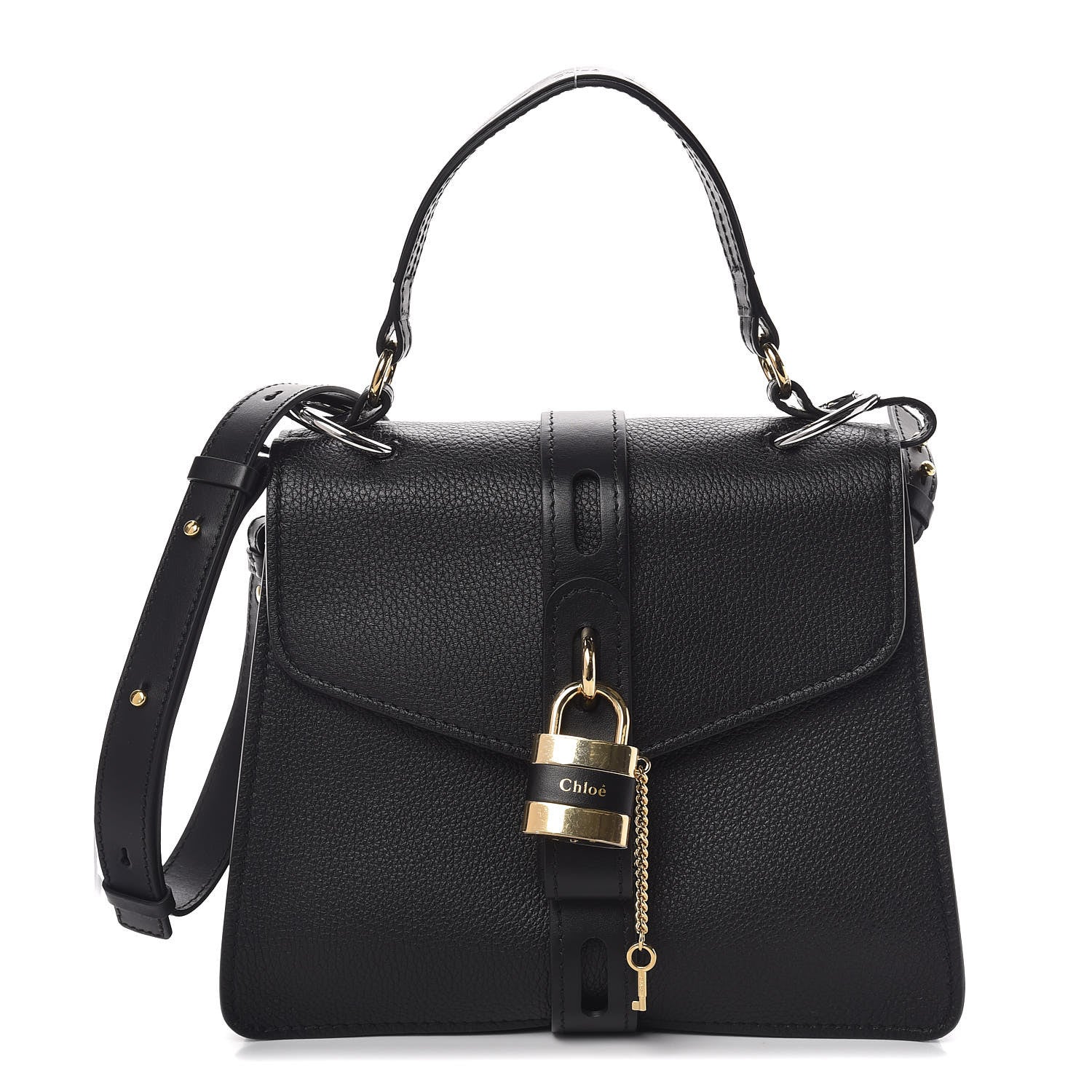 Chloe Grained Calfskin Medium Aby Day Shoulder Bag Black 1 of 8