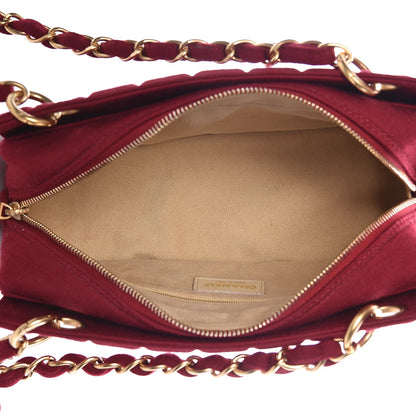 Chanel Jersey Quilted Petite Timeless Tote PTT Dark Red 5 of 10