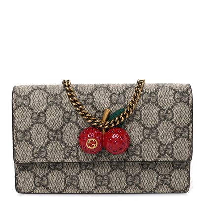 Gucci GG Supreme Monogram Mini Cherry Chain Bag 1 of 9