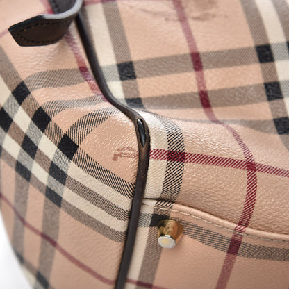 Burberry Haymarket Check Small Canterbury Tote Chocolate 12 of 17