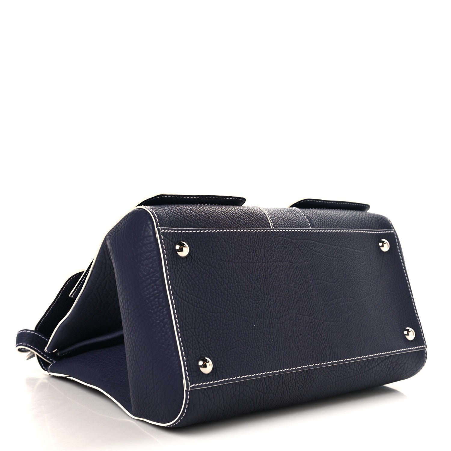 Delvaux Rodeo Calfskin MM Brillant Satchel Indigo White 4 of 11