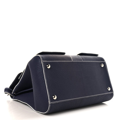 Delvaux Rodeo Calfskin MM Brillant Satchel Indigo White 4 of 11