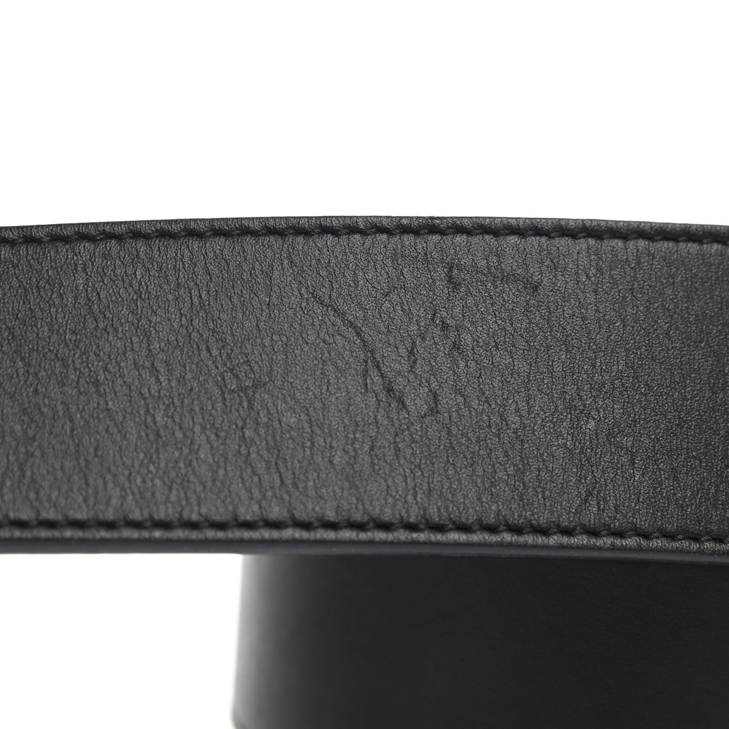 Moon Calfskin Pearl Double G 40mm Belt 80 32 Black Cream