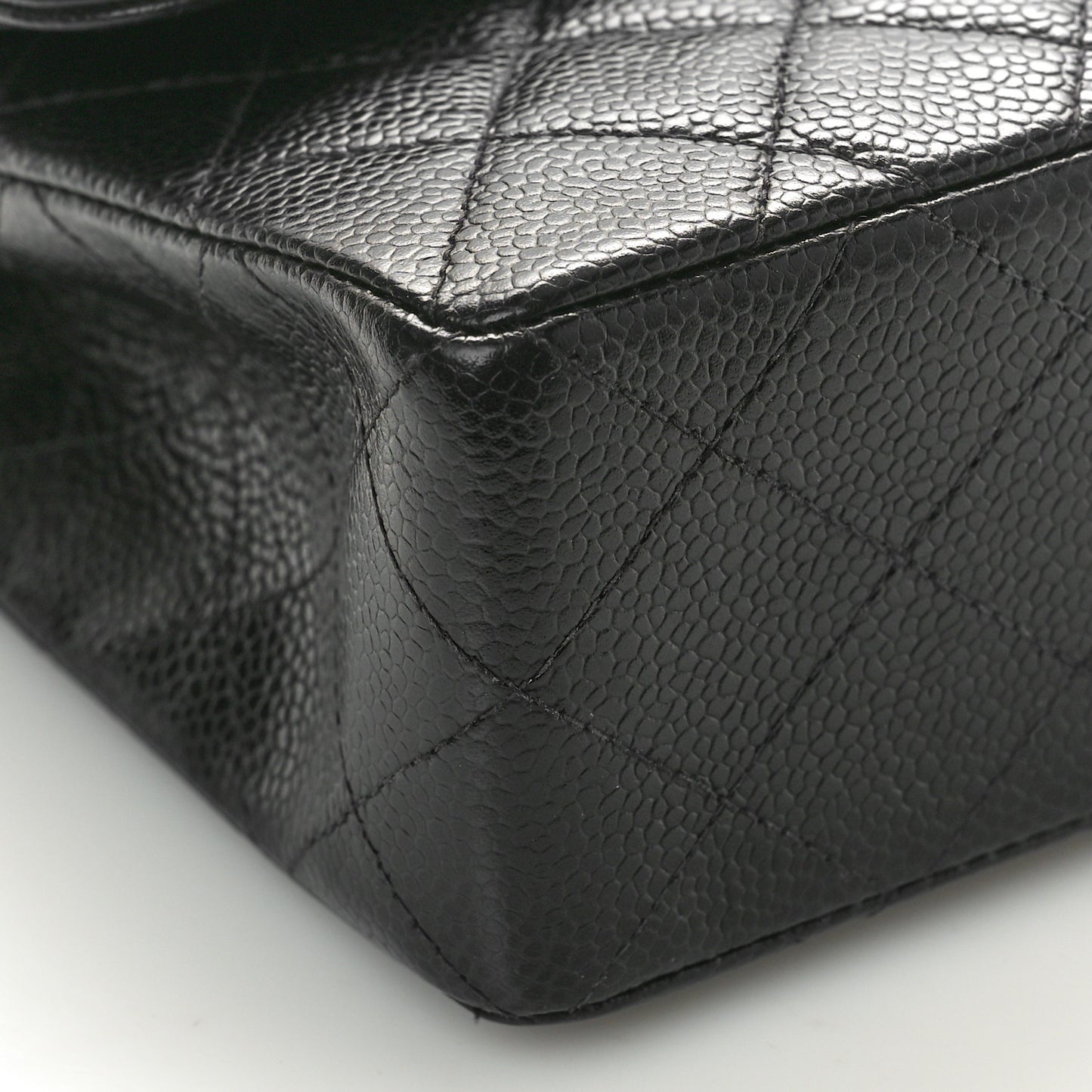 Caviar Quilted Small Double Flap Black