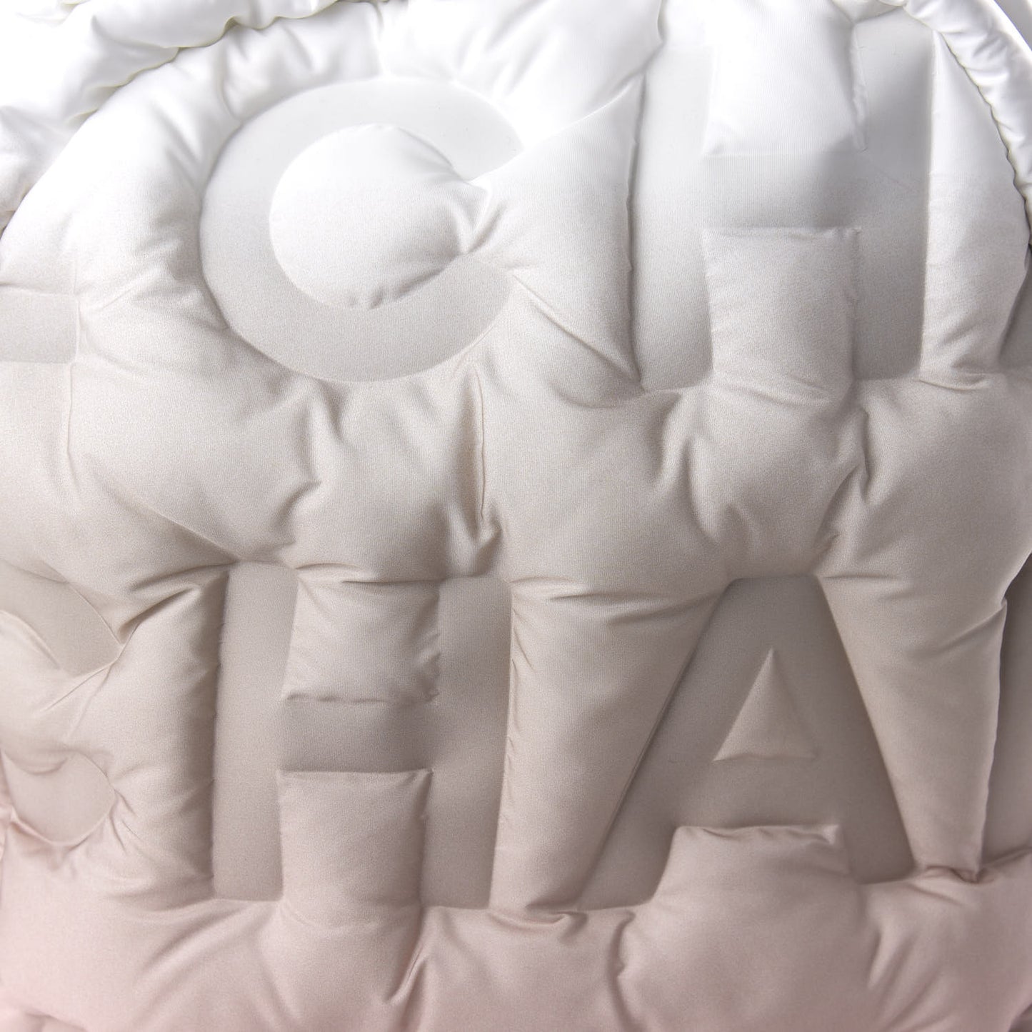 Nylon Embossed Small Doudoune Backpack Pink Grey White