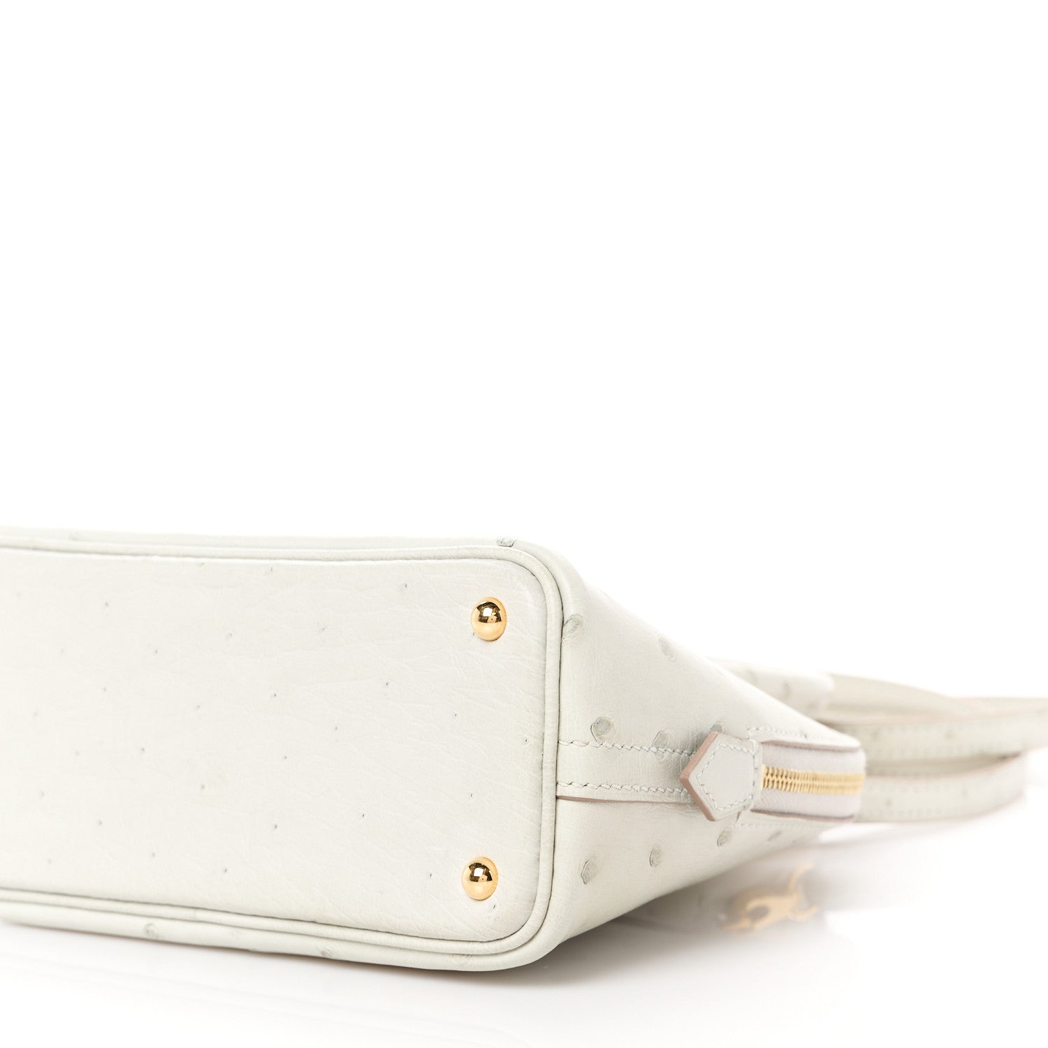 Hermes Ostrich Bolide Mini 1923 Gris Perle 9 of 9