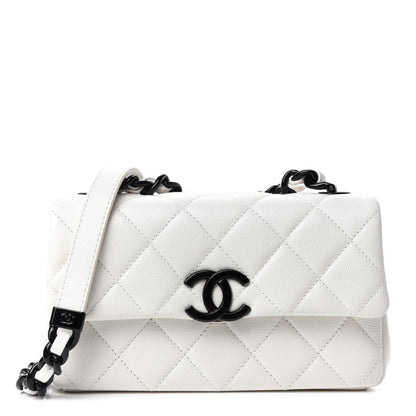 Chanel Caviar Quilted My Everything Small Flap White Black 1 of 11