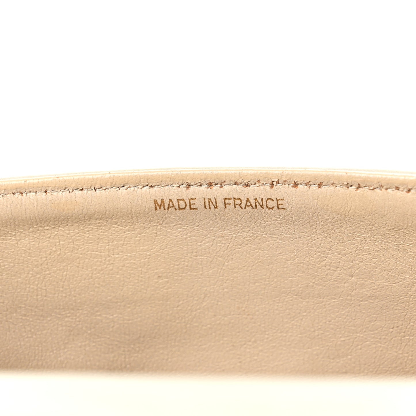 Lambskin Quilted Small Single Flap Beige