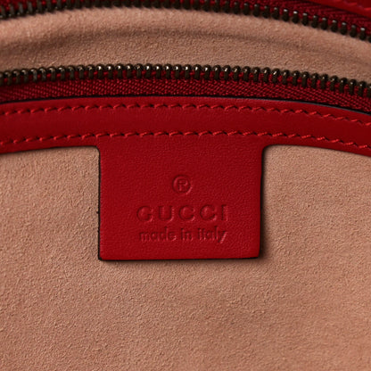 Gucci Calfskin Matelasse Large GG Marmont Shoulder Bag Hibiscus Red 6 of 10