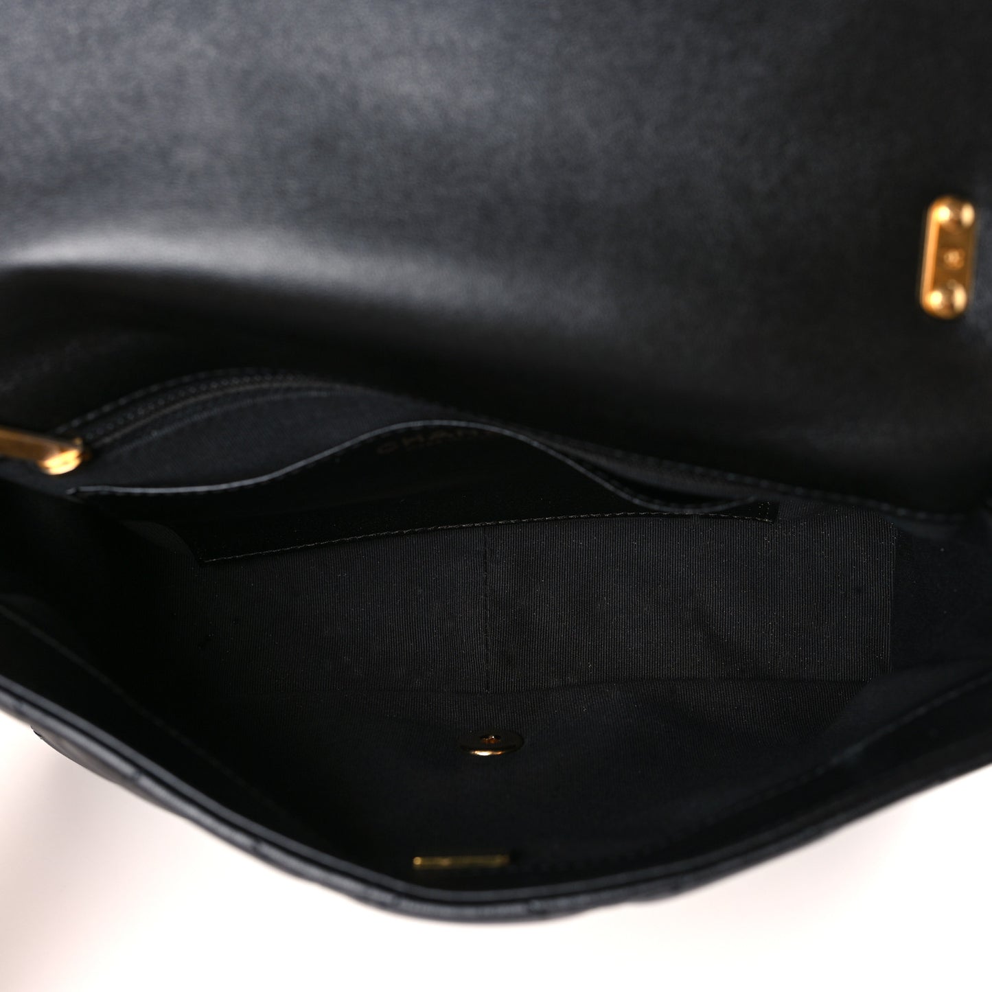 Lambskin Quilted Large CC Funky Town Flap Black