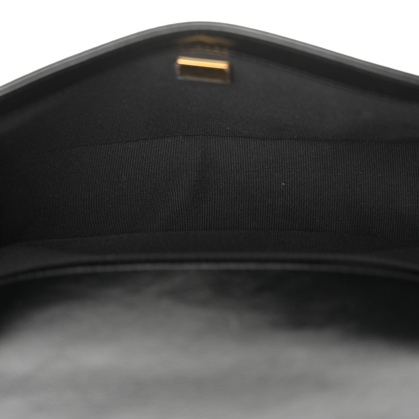 Metallic Glazed Calfskin Medium Boy Flap Black Gold