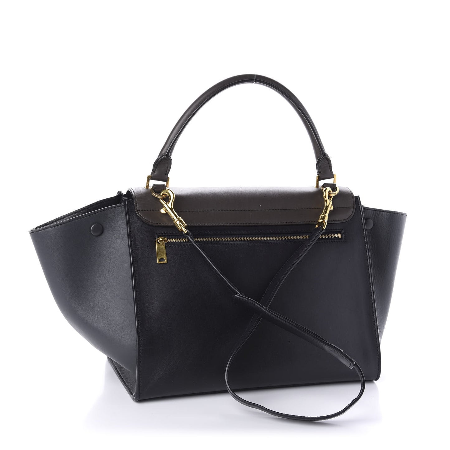Smooth Calfskin Medium Tri-Color Trapeze Anthracite